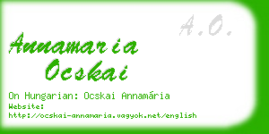 annamaria ocskai business card